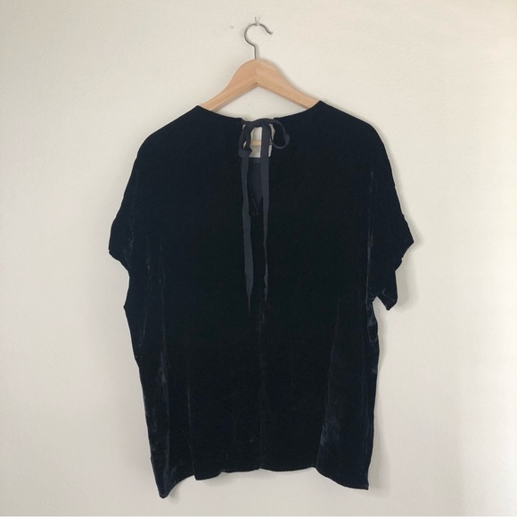 Madewell Velvet Bow Back Blouse, M - Picture 9 of 9